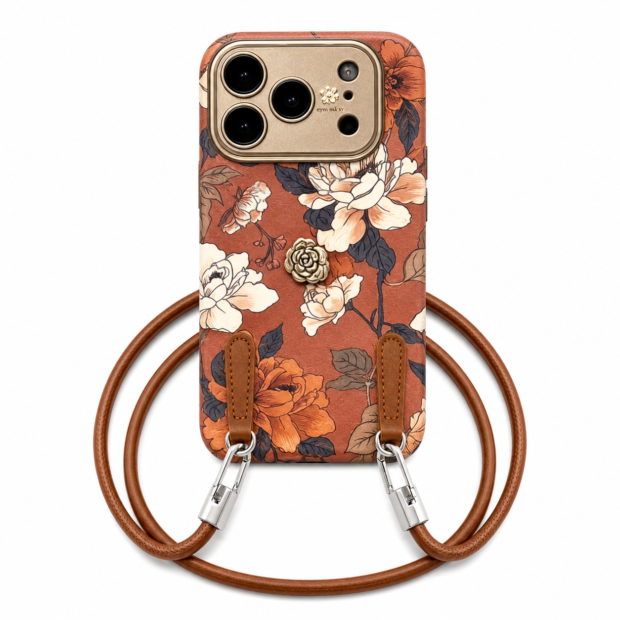 Rosé Garden iPhone Case with Strap – product image 1