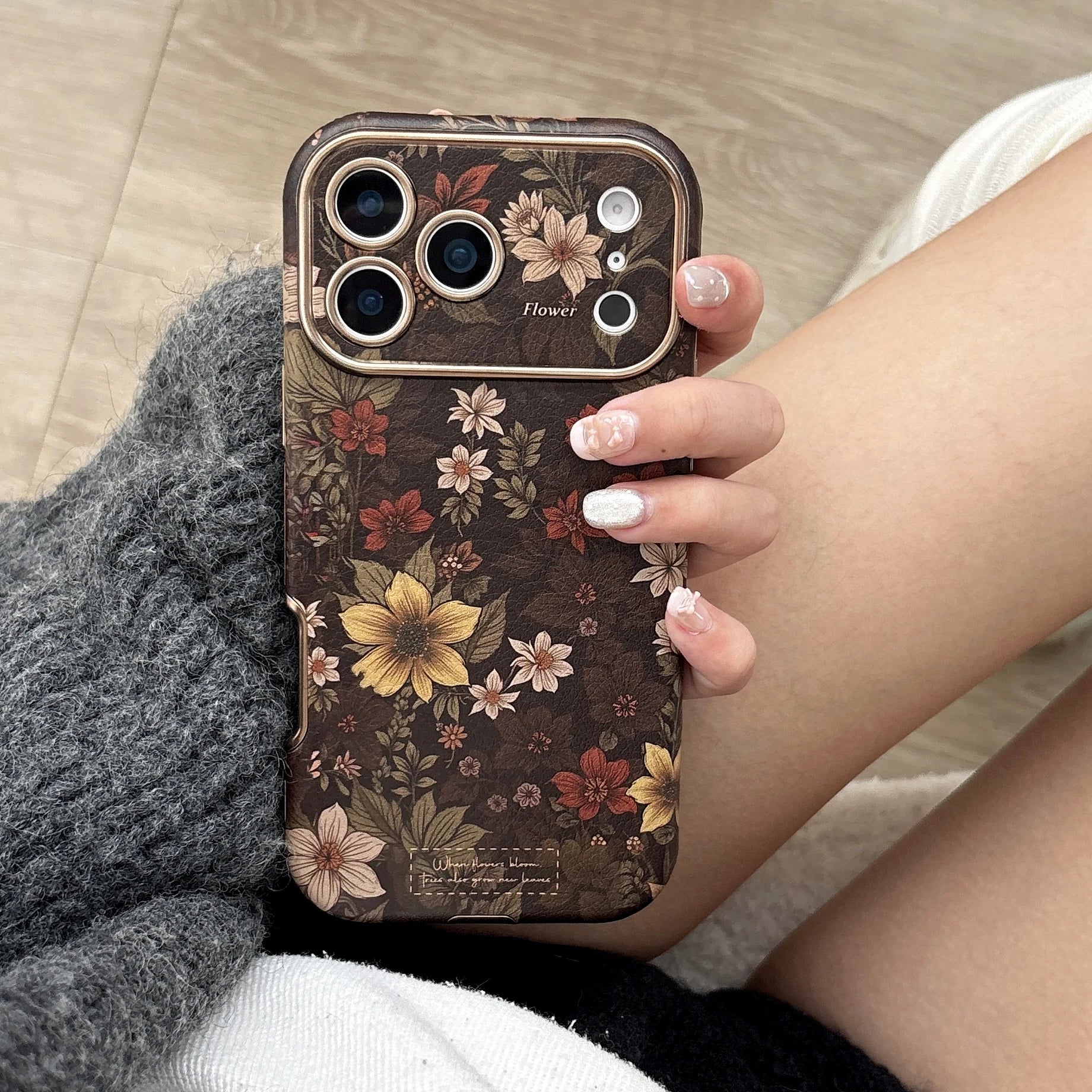 Vintage Garden iPhone Case with Strap – product image 3