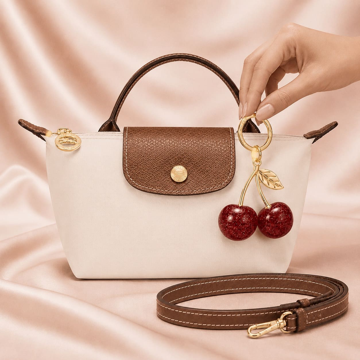 Mini Bag Elegance Paper White - Get an exclusive keychain completely free
