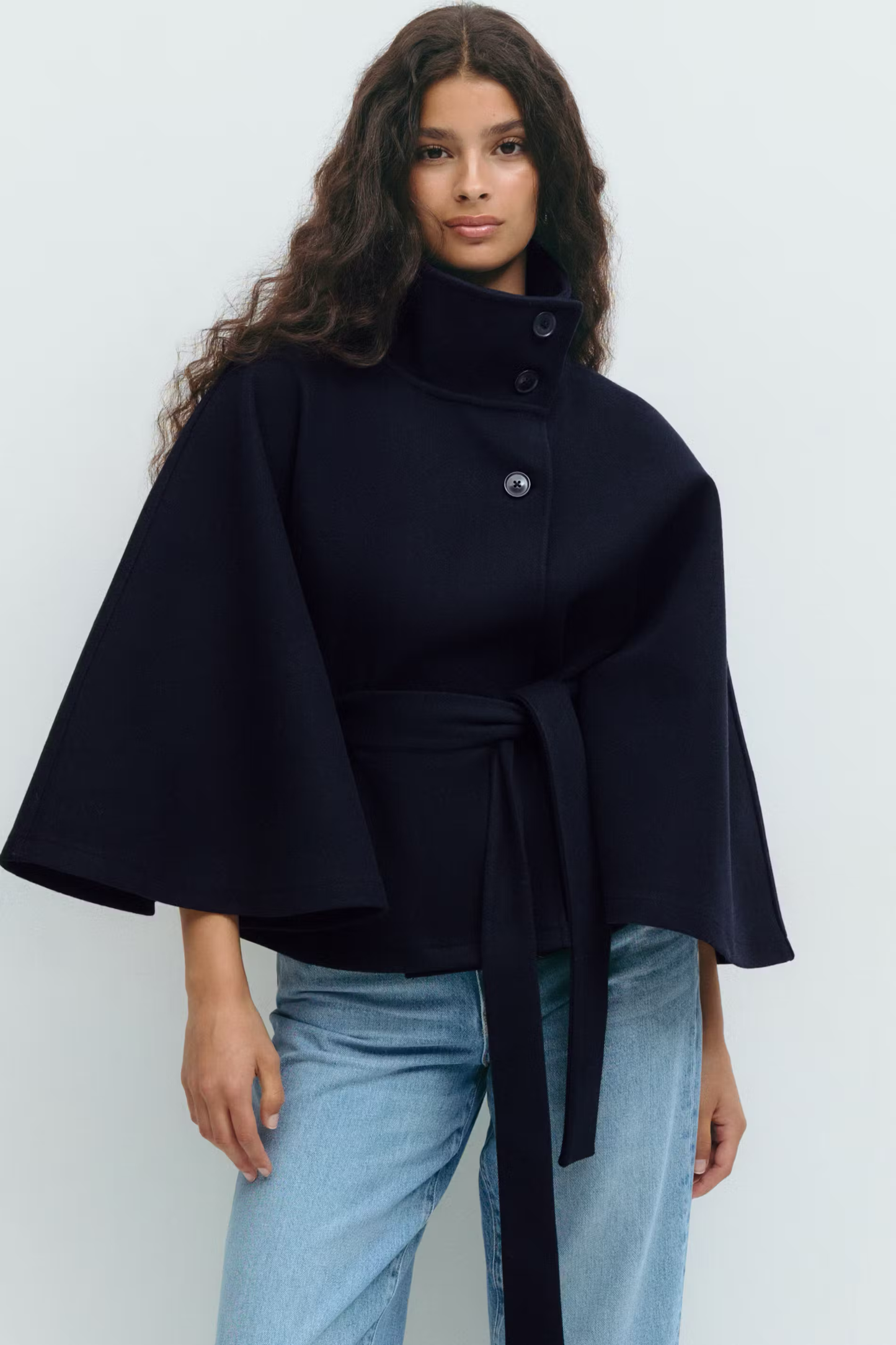 Cape-style Jacket and Belt