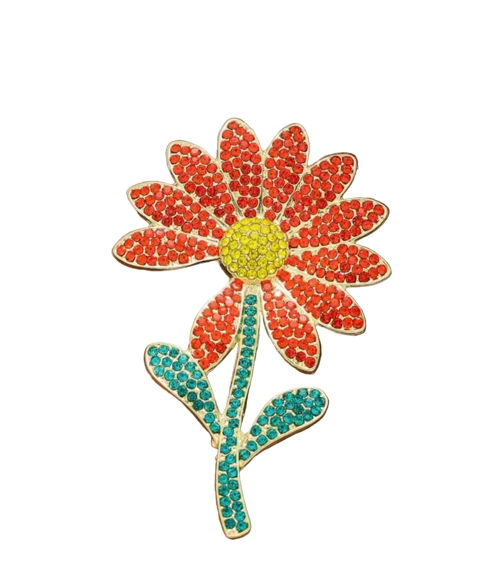Crystal Daisy Brooch