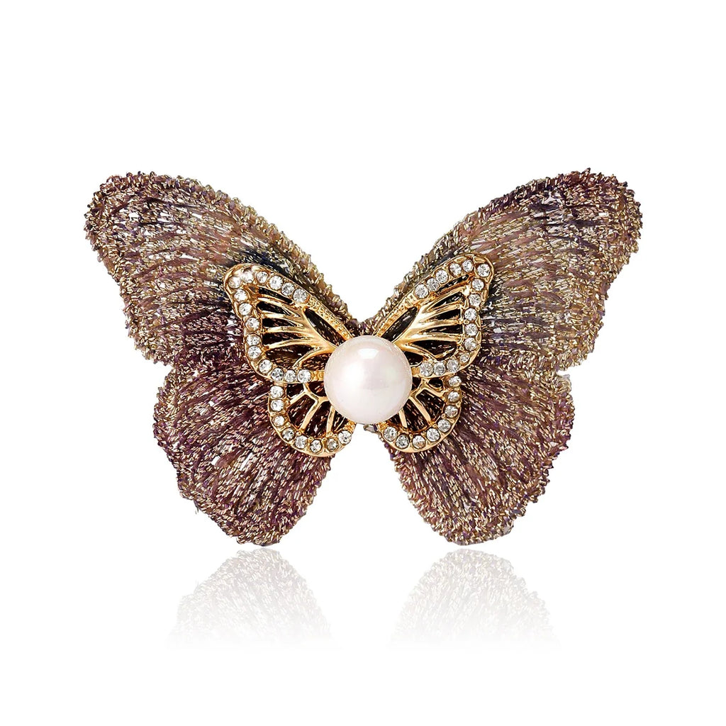 Crystal Butterfly Brooch