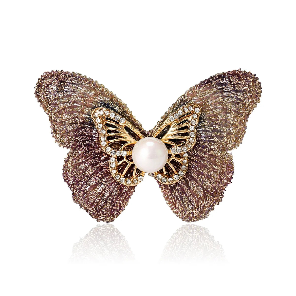 Crystal Butterfly Brooch