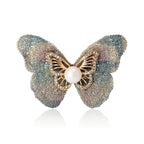 Crystal Butterfly Brooch
