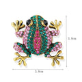 Crystal Frog Brooch