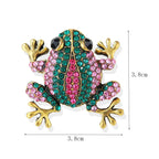 Crystal Frog Brooch