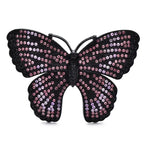 Enamel Crystal Butterfly Brooch