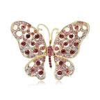 Vintage Crystal Butterfly Brooch