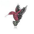 Crystal Hummingbird Brooch