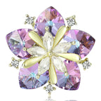 Crystal Flower Brooch