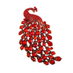 Crystal Peacock Brooch