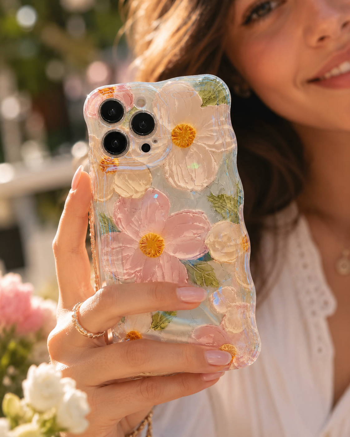 Retro Oil Painting Floral iPhone Case – product image 3