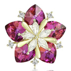 Crystal Flower Brooch