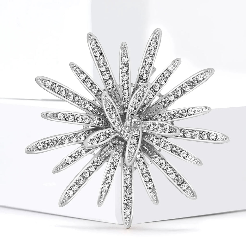 Royale Crystal Sun Brooch