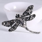 Crystal Dragonfly Brooch