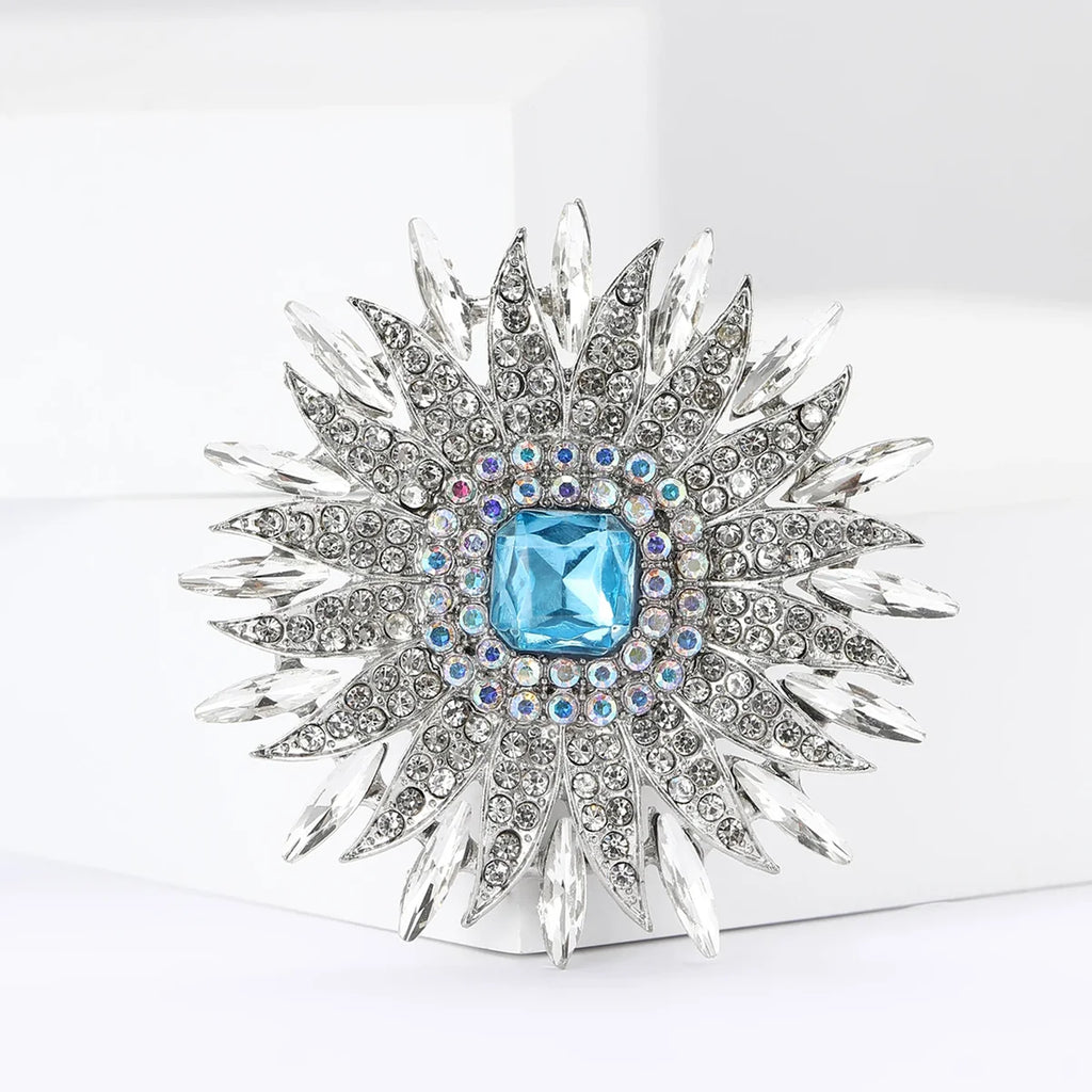 Crystal Sunflower Brooch