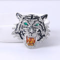 Crystal Tiger Brooch