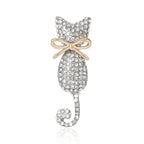 Crystal Cat Brooch