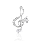 Treble Clef Brooch