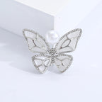 Crystal Butterfly Brooch