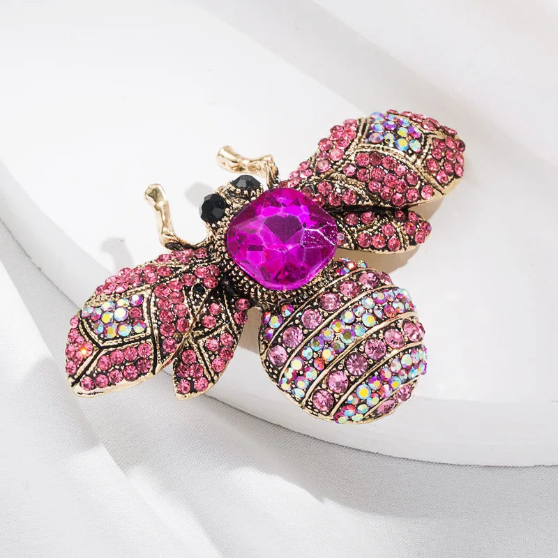 Luxury Vintage Crystal Bee Brooch – view 6