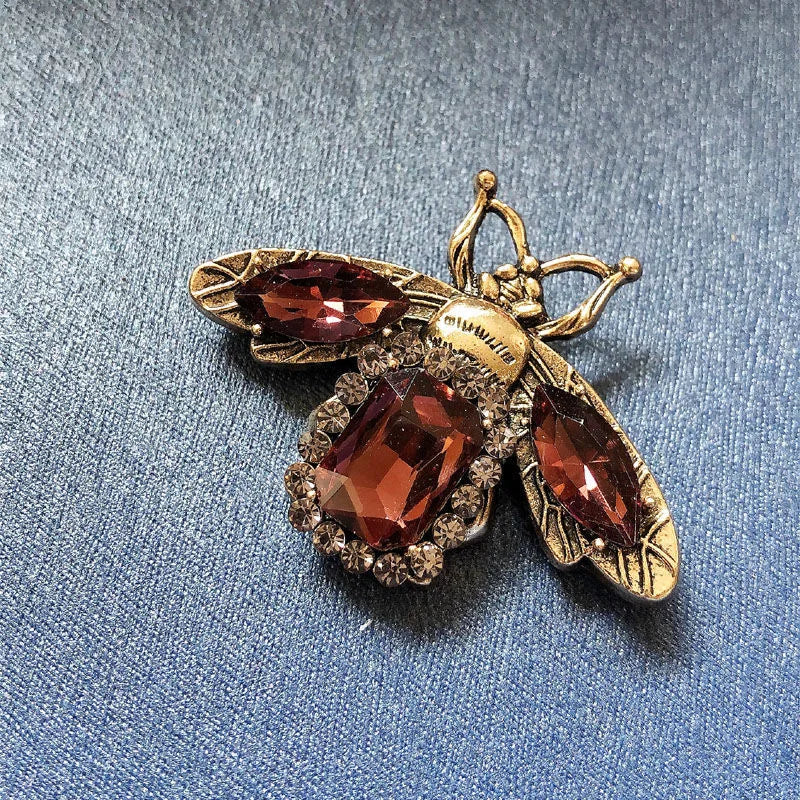 Luxury Vintage Crystal Bee Brooch – view 23