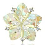 Crystal Flower Brooch
