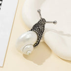 Crystal Shell Brooch