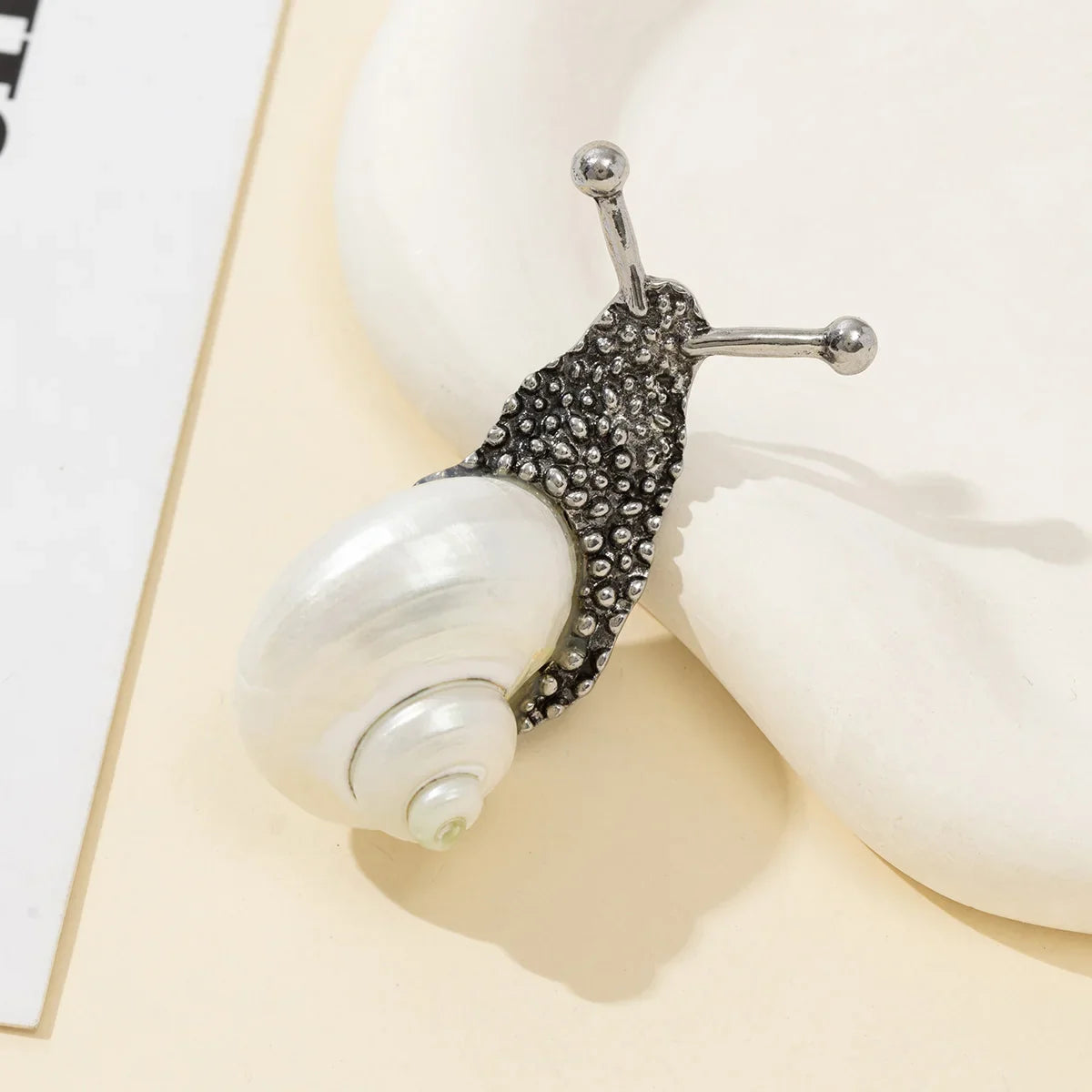 Crystal Shell Brooch