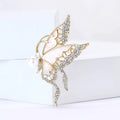 Crystal Butterfly Brooch