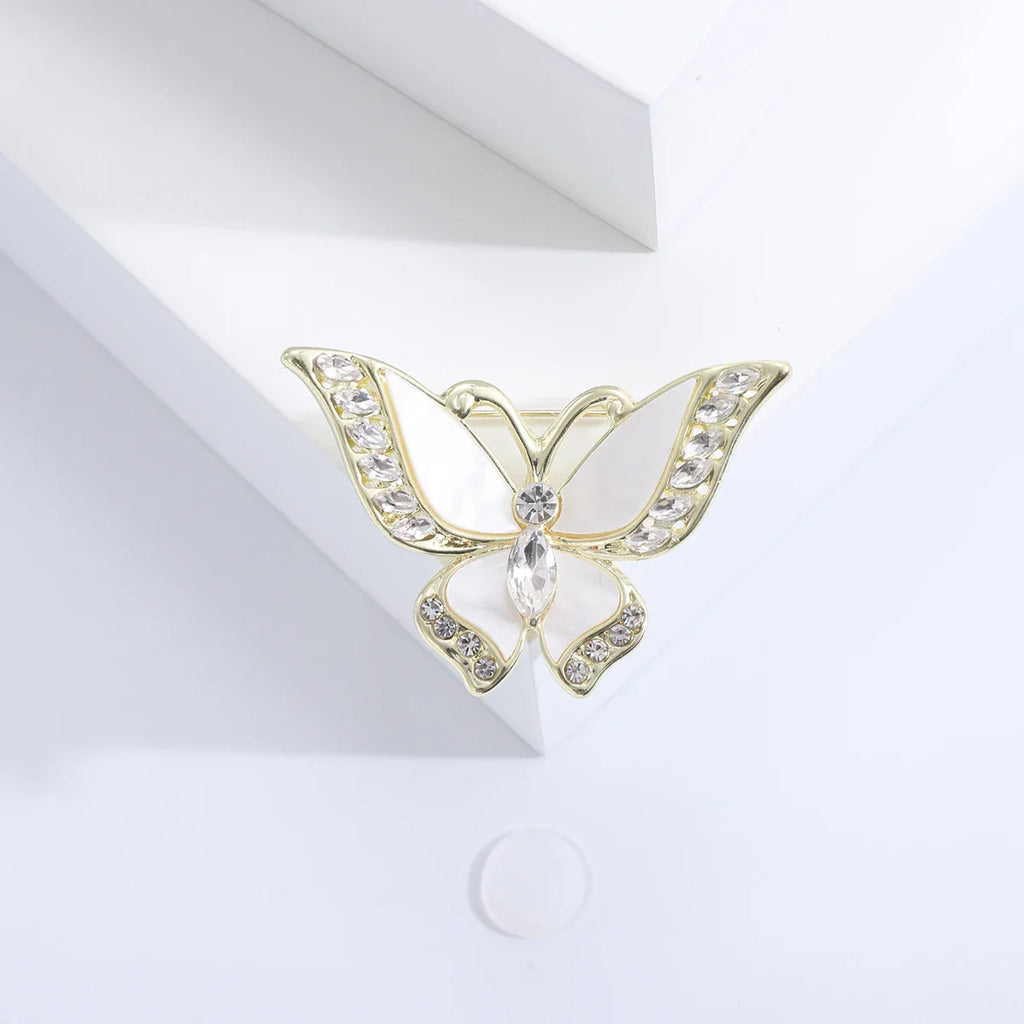 Crystal Butterfly Brooch