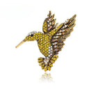 Crystal Hummingbird Brooch