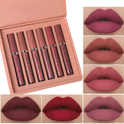 Langanhaltender flüssiger Lippenstift – Set mit 6 Handaiyan-Lippenstiften und Boxverpackung